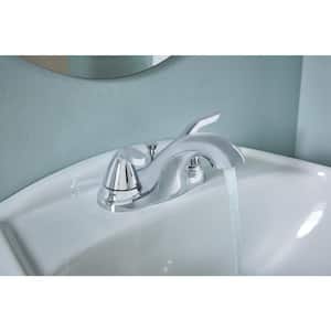 Adler 4 in. Centerset 2-Handle Bath Faucet with 3-Piece Hardware Set in Chrome (24 in. Towel Bar)
