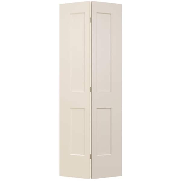 ReliaBilt 36-in x 80-in White 2-Panel Square Primed Molded Composite Bifold Door ReliaBilt 36-in x 80-in White 2-Panel Square Primed Molded Composite Bifold Door