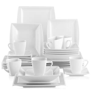 Blance 30-Piece Casual Ivory White Porcelain Dinnerware Set (Service for 6)