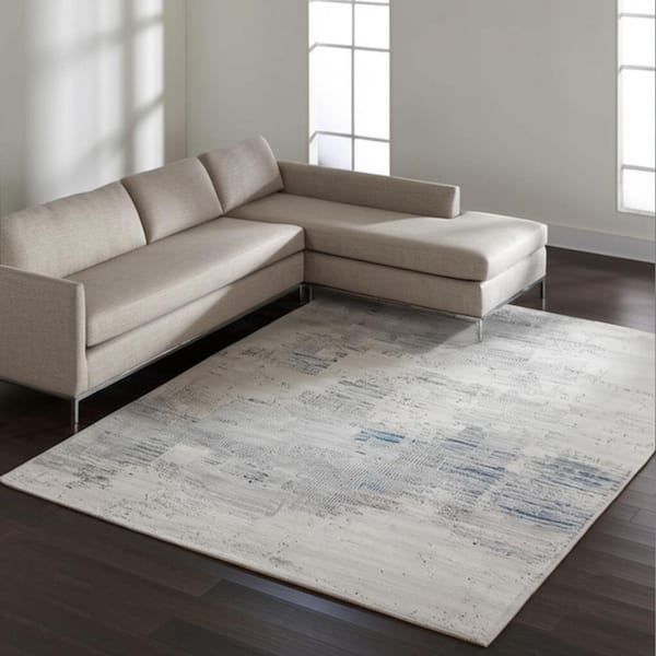 Blue 12 X 15 ft. Tufted Abstract Rectangle Indoor Area Rug