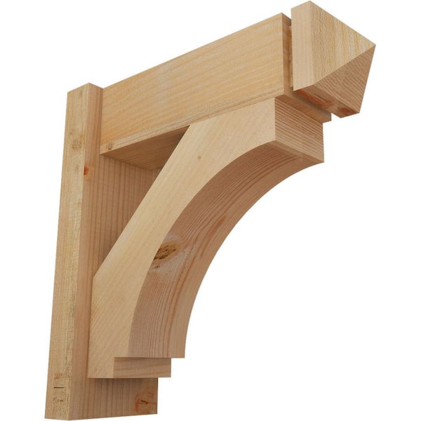 Ekena Millwork 6 in. x 18 in. x 18 in. Douglas Fir Imperial Arts and Crafts Rough Sawn Outlooker