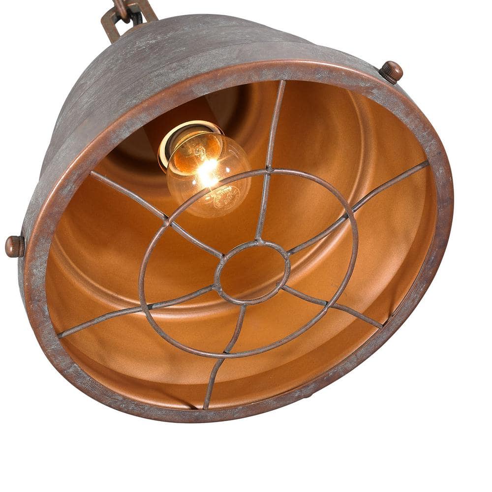 Copper Patina Rustic Mini Pendant Light