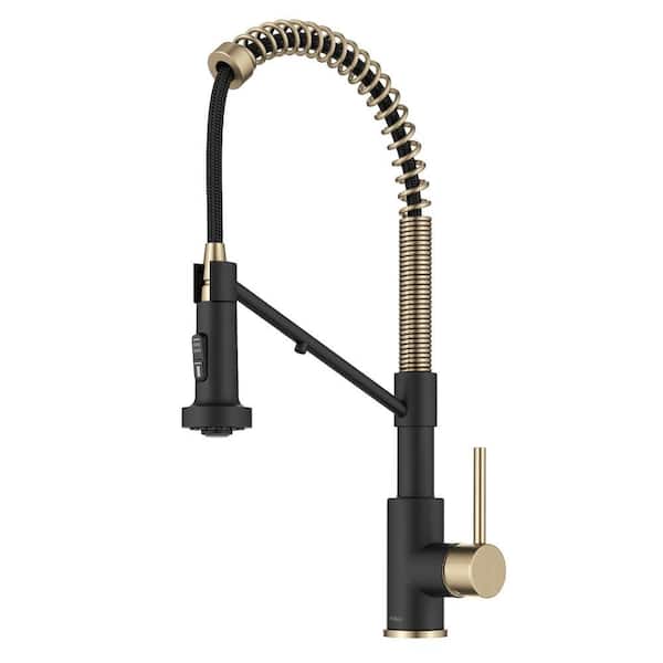 Bolden 2-in-1 Commercial Style Pull Down Kitchen Faucet Matte Black