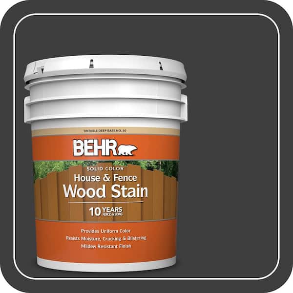 5 gal. #N520-7 Carbon Solid Color House and Fence Exterior Wood Stain