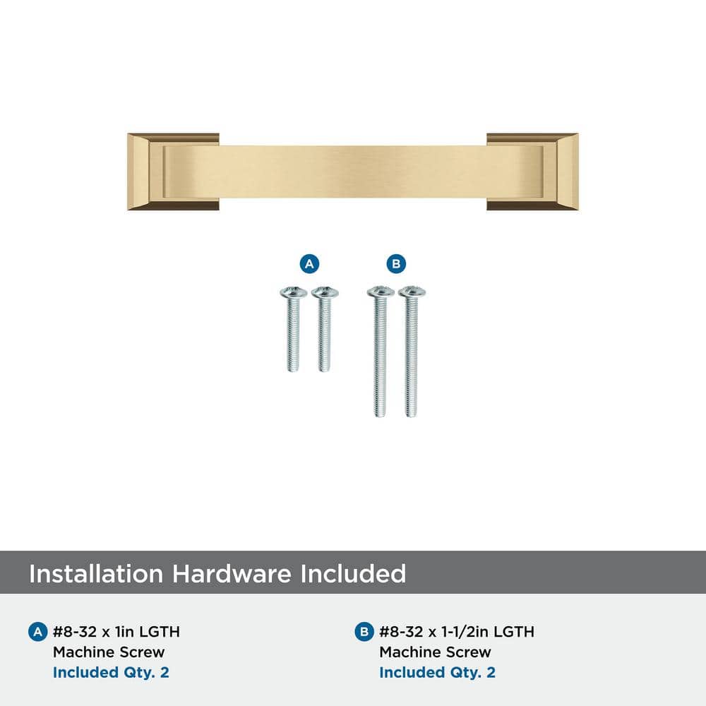 Champagne Bronze 3" Traditional Cabinet Pull with Mounting Hardware