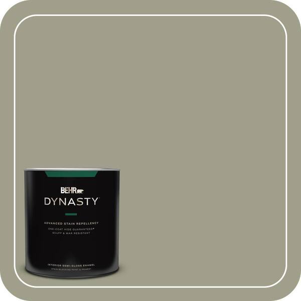 BEHR DYNASTY 1 qt. #BXC-82 Potting Moss Semi-Gloss Enamel Interior Stain-Blocking Paint and Primer