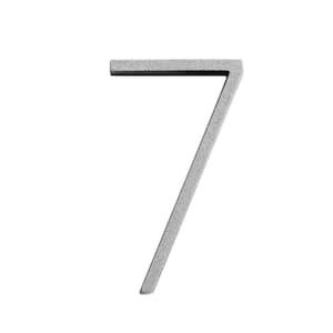5 in. Silver Reflective Floating or Flush House Number 7