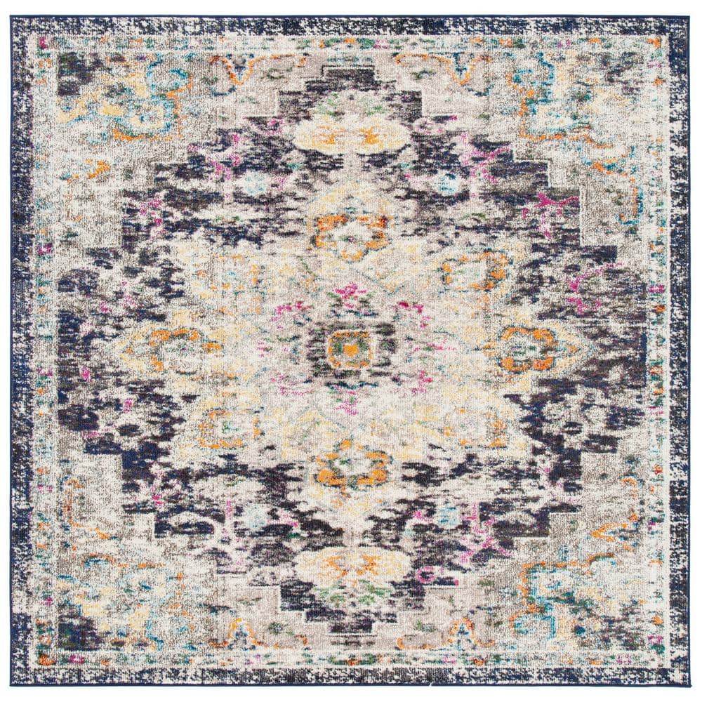 Madison Black/Gold 9 ft. x 9 ft. Distressed Border Square Area Rug price history on PriceWatchPro