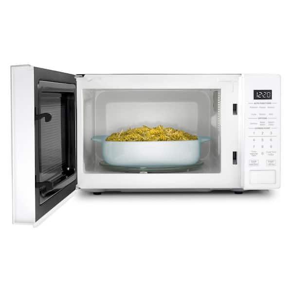 18.31 in. Electric Countertop Microwave in White with 0.7 cu. ft. Capacity