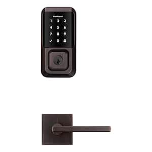 HALO Venetian Bronze Electronic Smart Lock Deadbolt feat SmartKey Security, Touchscreen and Wi-Fi w/Halifax lever
