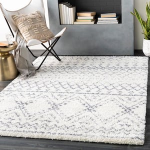 Shafi Medium Gray/White 5 ft. 3 in. x 7 ft. 3 in. Area Rug