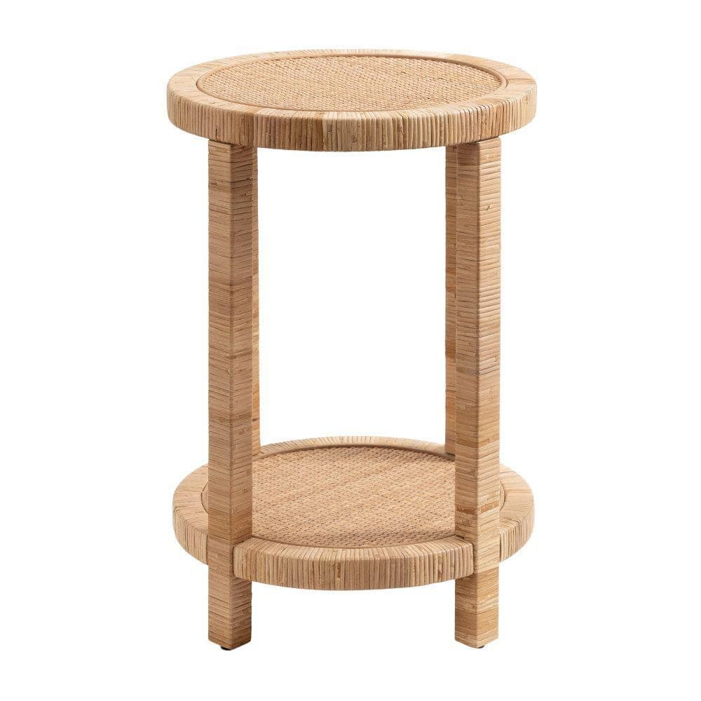 Rafina 16 in. Natural Round MDF End Table - thumbnail 7