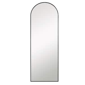 39 in. W x 71 in. H Modern Arch Metal Framed Black Full Length Floor Mirror Standing Mirror