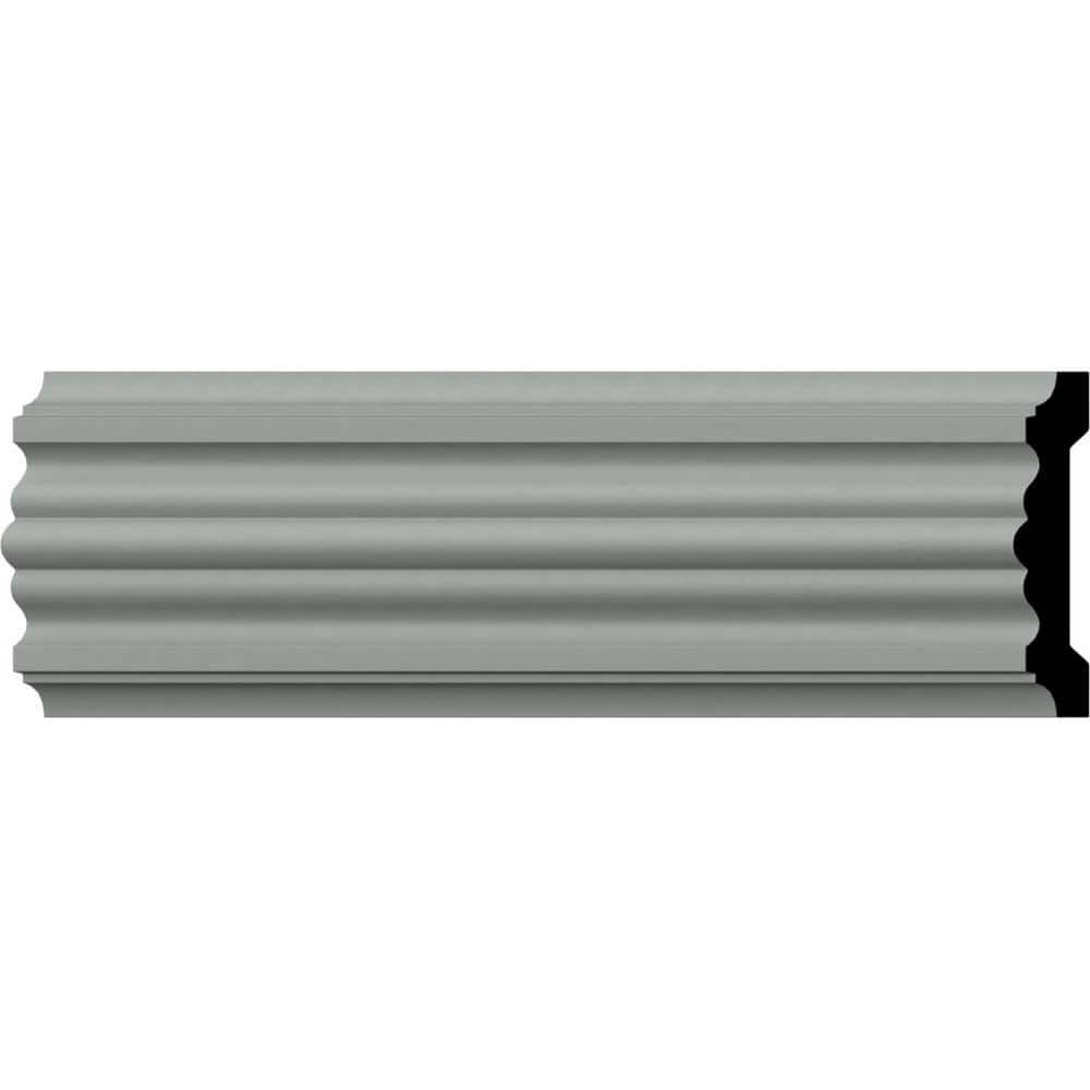Gray Primed Polyurethane Geometric Chair Rail Moulding Sample