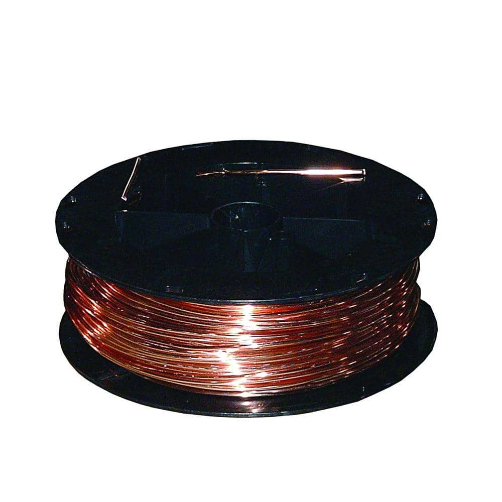 Bare Copper Wire, Buss Wire, 14 AWG, 25' Length, 0.0641 Diameter, Natural