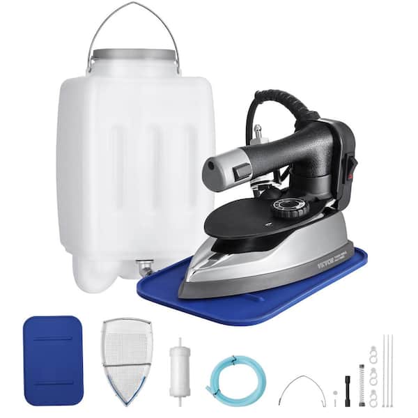 VEVOR Gravity Feed Steam Iron, 1000W Gravity Feed Iron with 3.5 L Large Capacity Tank, Demineralizer Cartridges, Non-Stick