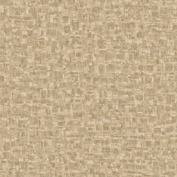 Beige Brushed Block Textured Wallpaper Print Nonwoven Nonpasted Textured Wallpaper 57 sq. ft.