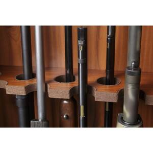 8 Gun Key Locking Gun Cabinet in Brown