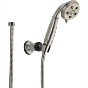 3-Spray Patterns 1.75 GPM 3.34 in. Wall Mount Handheld Shower Head with H2Okinetic in Stainless