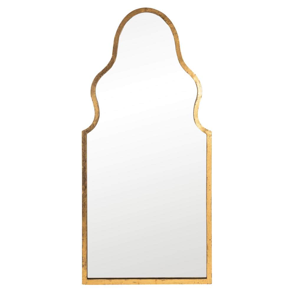 Contemporary Moroccan-Inspired Gold Rectangular Vanity Mirror