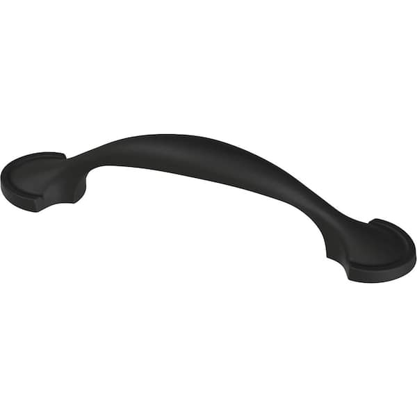 Liberty Liberty Half Round Foot 3 in. (76 mm) Matte Black Cabinet Drawer Pull