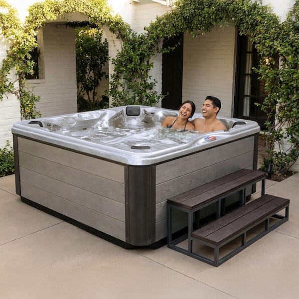 American Spas 7-Person 45-Jet 240-Volt Premium Acrylic Bench Spa