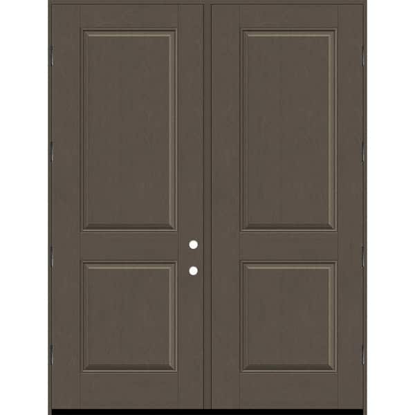 Regency 72 in. x 96 in. 2P Squaretop RHOS Ashwood Stain Fiberglass Double Prehung Front Door with 4-9/16 Jamb
