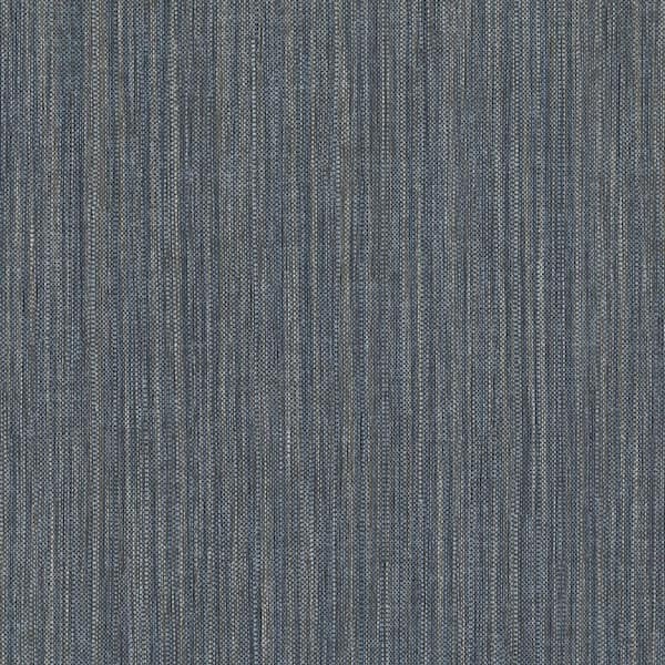 Derrie Navy Vertical Stria Vinyl Strippable Roll Wallpaper (Covers 60.8 sq. ft.)