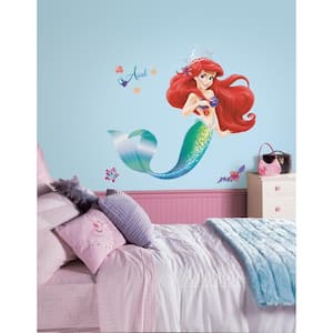 5 in. x 19 in. The Little Mermaid Peel and Stick Giant Wall Decals