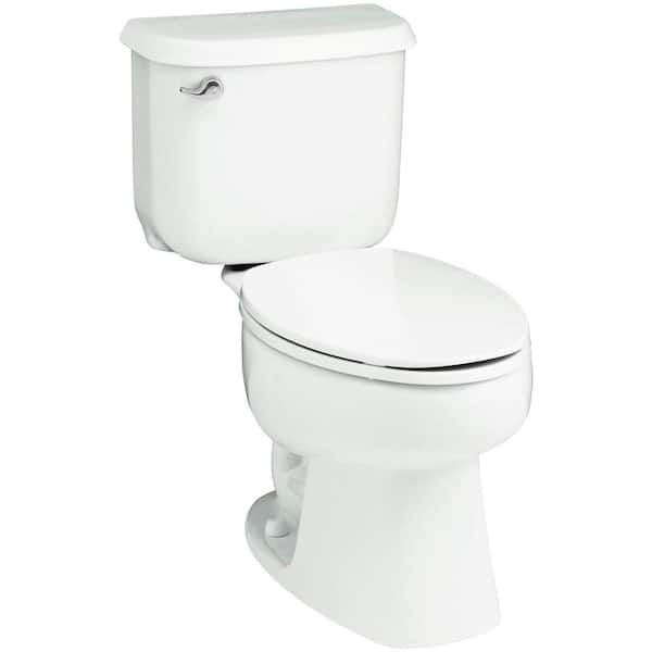 STERLING Windham 10 in. Rough-In 2-Piece 1.6 GPF Single Flush Elongated Toilet in White