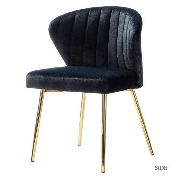 luna velvet side chair