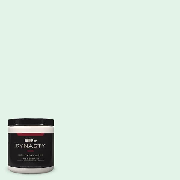 BEHR DYNASTY 8 oz. #480C-1 Light Mint Matte Stain-Blocking Interior/Exterior Paint & Primer Sample