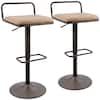 Beta Industrial Antique and Camel Faux Leather Bar Stool (Set of 2)