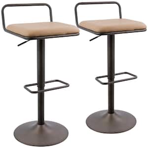 Beta Industrial Antique and Camel Faux Leather Bar Stool (Set of 2)