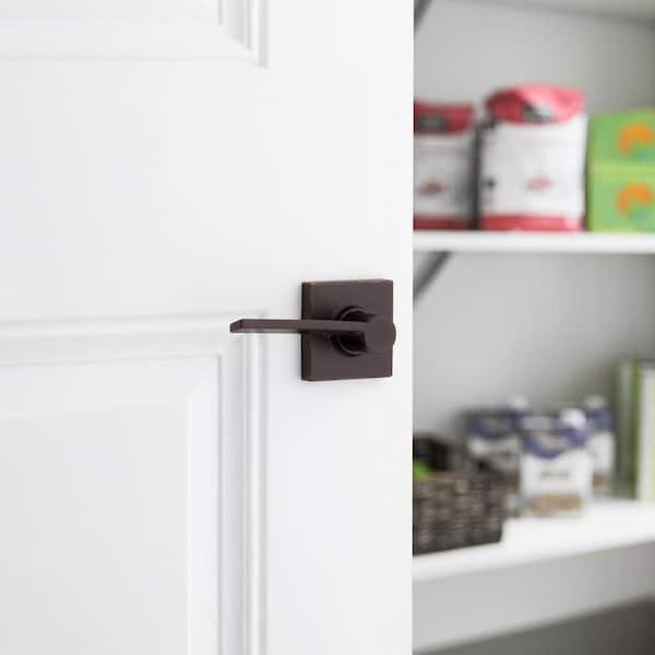 Ladera Venetian Bronze Right-Handed Dummy Door Handle with Square Trim Featuring Microban Antimicrobial Technology