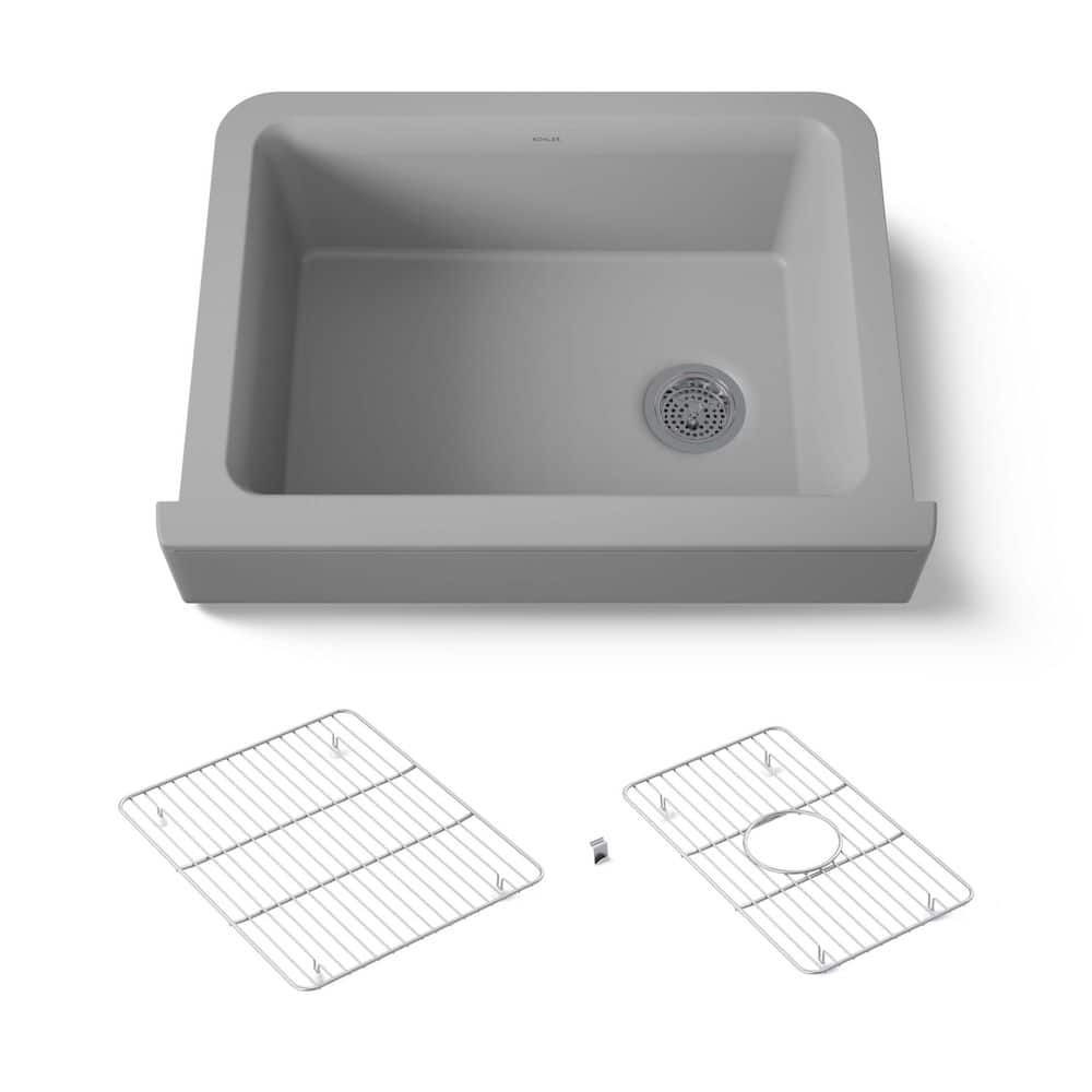 Cairn Matte Grey Solid Surface 29.75 in. Single Bowl Undermount Kitchen Sink price history on PriceWatchPro