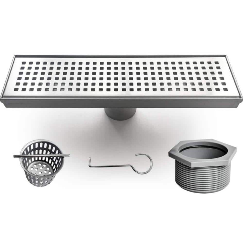 12 Inch Linear Shower Drain SUS304 with Classic Square Grate Design for Bathroom price history on PriceWatchPro