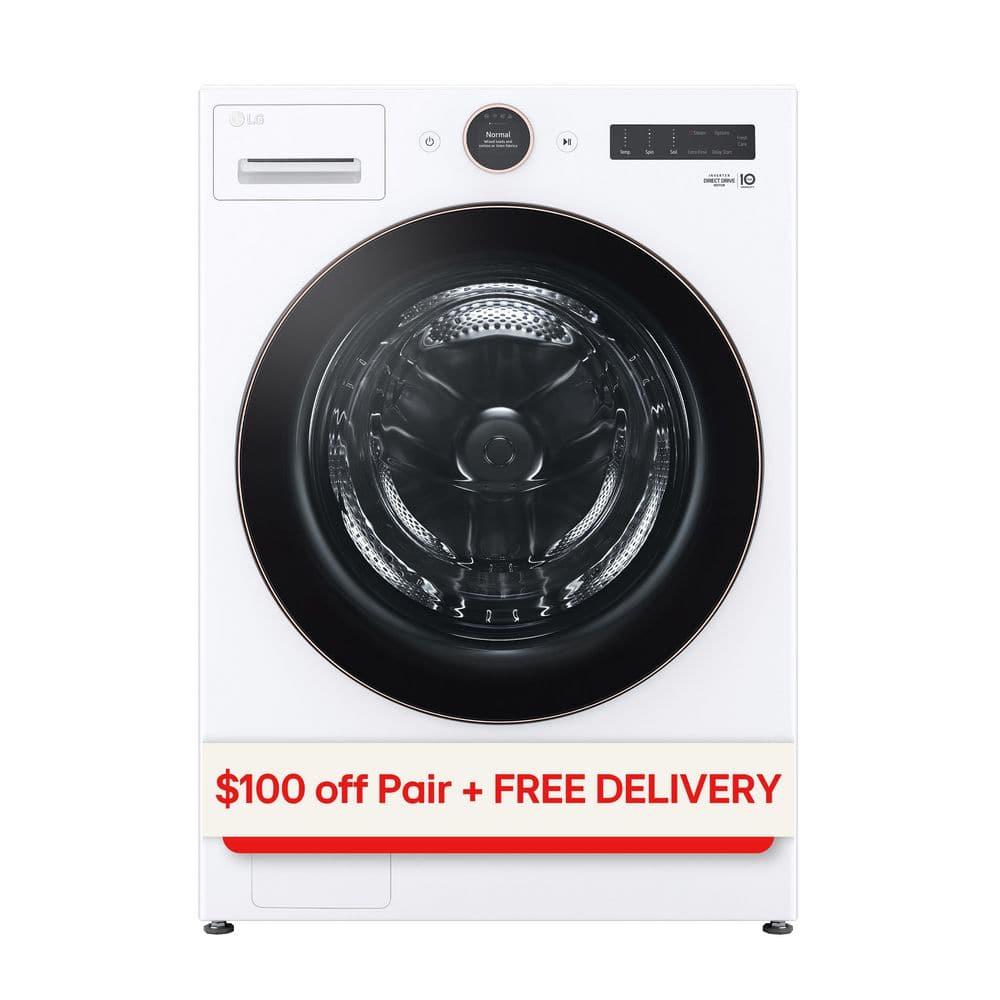5.0 Cu. Ft. White Smart Front Load Washer with Steam and TurboWash