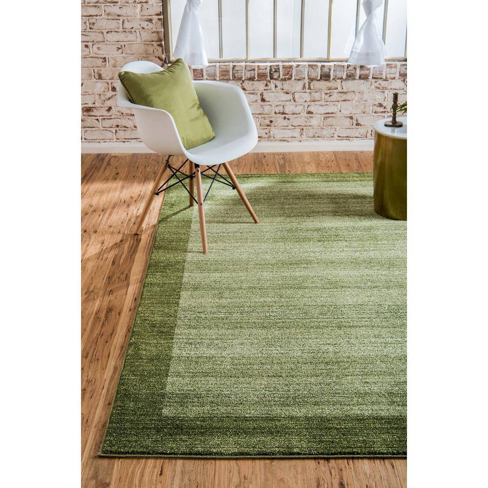 Light Green Rectangular Tufted Reversible Area Rug