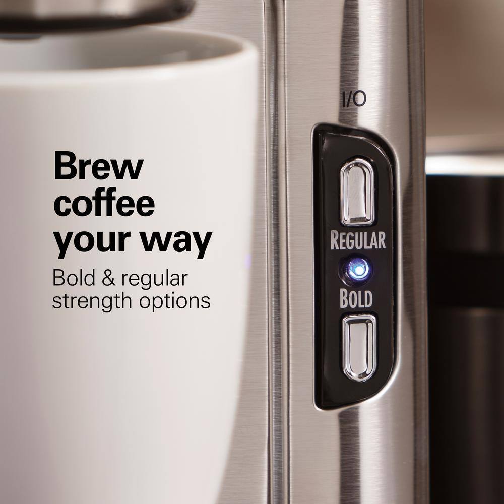 Hamilton Beach Silver Single-Serve Coffee Maker with Permanent Filter