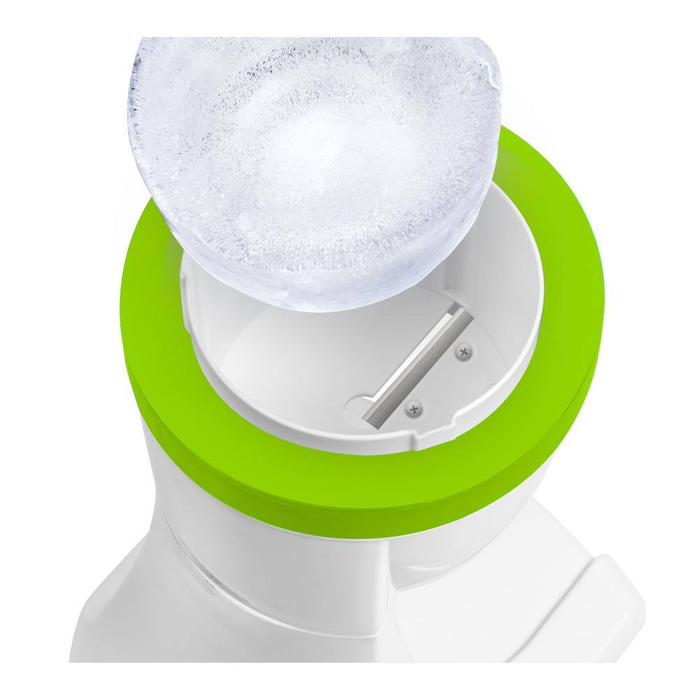 White and Green Stainless Steel Countertop Snow Cone Maker