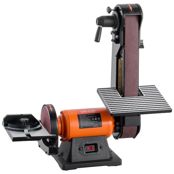 6 in. Disc Sander & 2x42in. Belt Sander, 420W Professional Bench Belt Disc Sanders Combo with Multiple Angle Adjustments