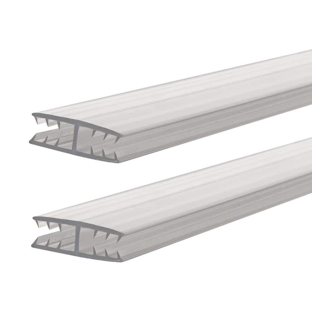 Extruded Panel Gripper 3/8 in. D x 11/16 in. x 46 in. L Clear Plastic H-Cha