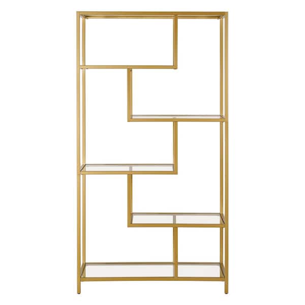 Meyer&Cross Isla 68 in. Gold Bookcase