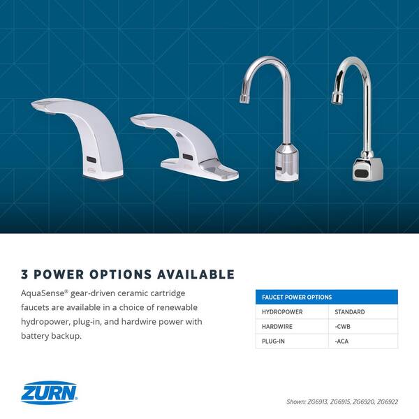 Zurn AquaSense Single Hole 5-3/8 in. Gooseneck Sensor Faucet Zurn AquaSense Single Hole 5-3/8 in. Gooseneck Sensor Faucet