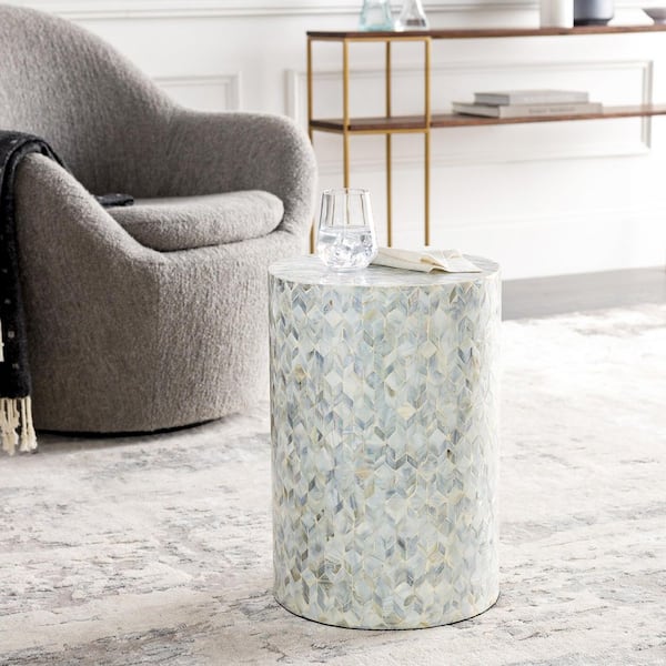 Iridescent Tan/Grey 13 in. Global Indoor End Table
