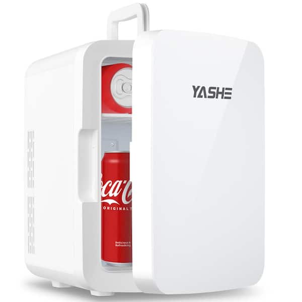 11 in. 10 cu. ft. Retro 10-Liter/12-Cans Skincare Mini Refrigerator in White