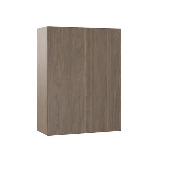 Hampton Bay Designer Series Edgeley Assembled 27x36x12 in. Wall Kitchen Cabinet in Driftwood