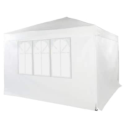 10 ft. x 10 ft. White Pop-Up Party Tent with 4 Walls