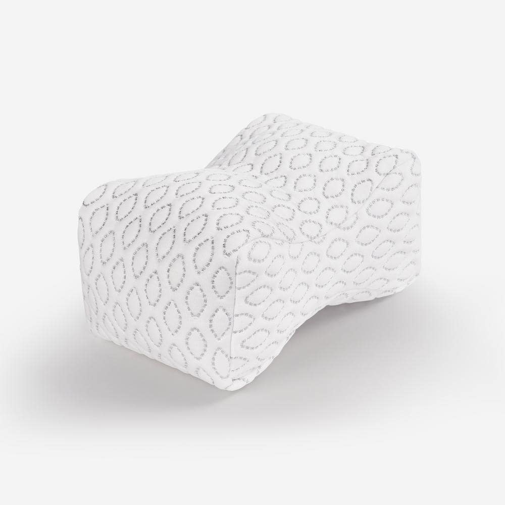Travel Size White Memory Foam Cooling Knee Pillow